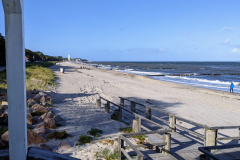 Blick vom Hausstrand in Richtung Kühlungsborn West im Herbst 2023
